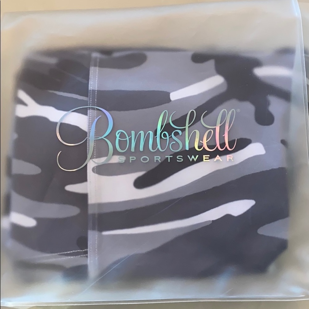 Bombshell S Grey Camo Thigh High Leggings